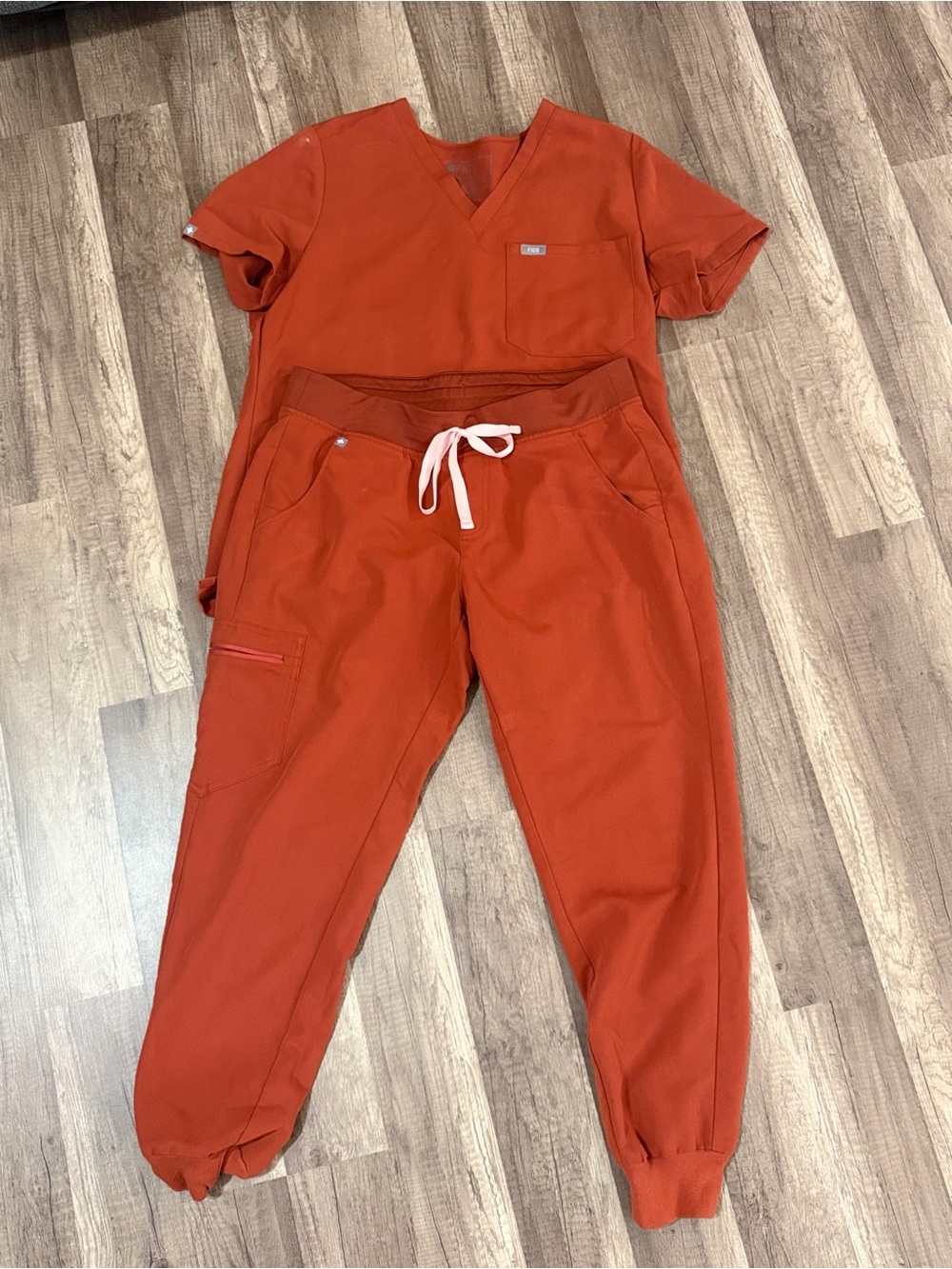 Figs Women's Jogger Scrub Pants in Orange